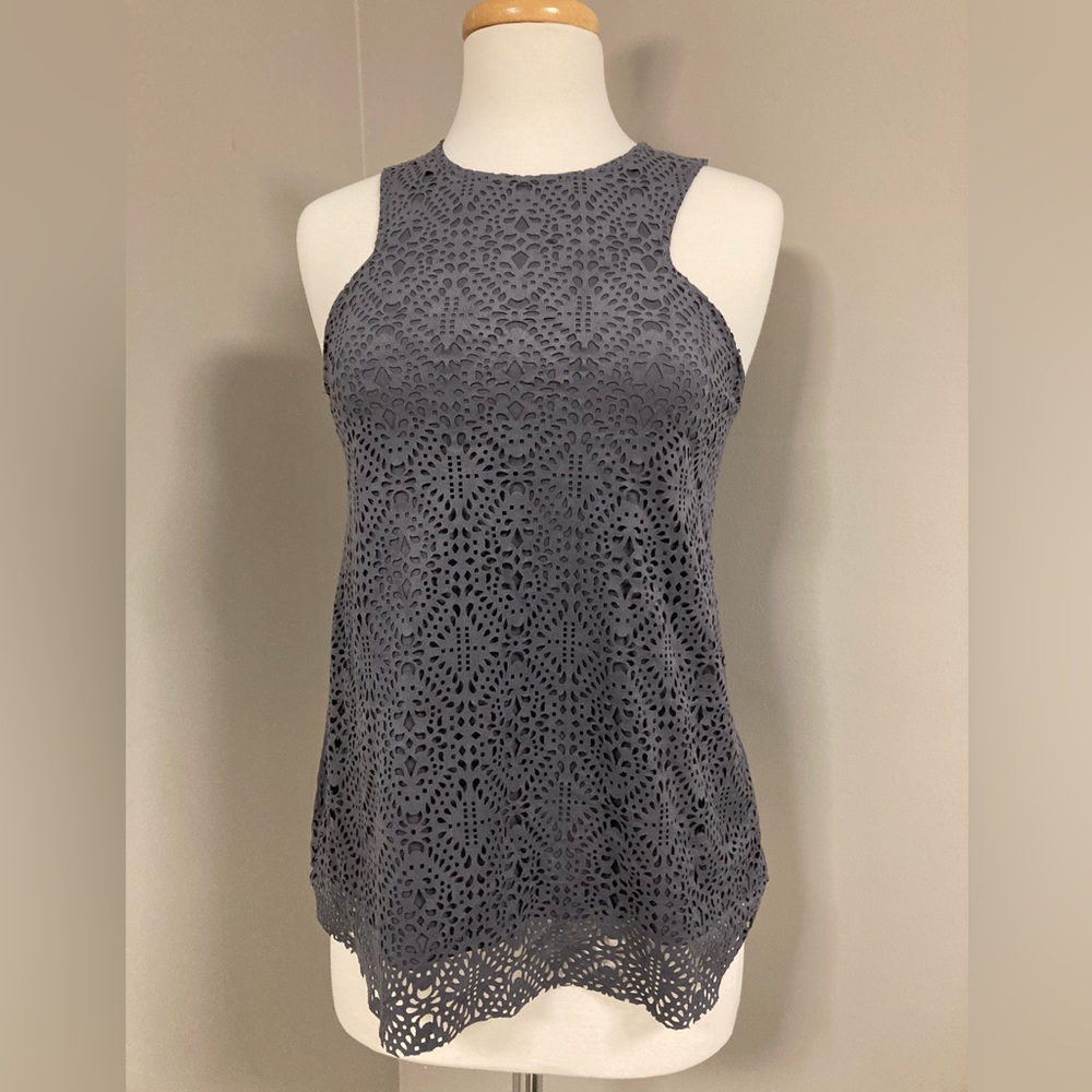 Unique Halter-Style Faux Suede Shirt with Cutouts